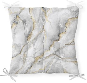 Cuscino per sedia Marble Gray Gold, 40 x 40 cm - Minimalist Cushion Covers