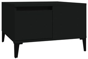 Tavolino da salotto nero 55x55x36,5 cm in legno multistrato