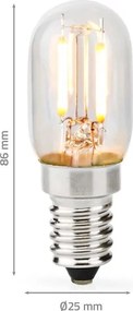 Nedis LBCHE14T25 - LED Lampadina per cappa aspirante T25 E14/2W/230V 2700K
