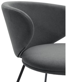 Set di sedie da pranzo grigio scuro in imbottito 2 pz Rush – Marckeric