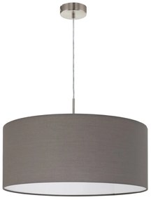 Lampadario A Sospensione Minimal Pasteri Acciaio Nichel Antracite 1 Luce E27 D53