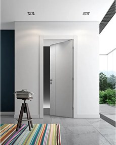 Porta interna a battente Incanto V in legno di abete colore bianco, L 60 x H 210 cm, apertura a destra