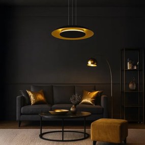 Lampadario LED su cavo PIATTINO LED/30W/230V 2700/3200/4000K Ø 40 cm nero/oro