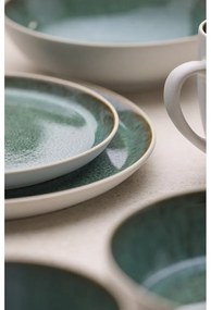 Piatto da dolce bianco/verde in gres ø 21 cm Gastro White/Green – Bitz