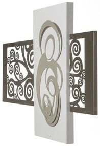 Pannello di design Sacra Famiglia - Alluminio bianco marmo e fango
