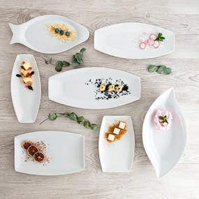 Teglia da Cucina Quid Gastro Ceramica Bianco (30,5 x 19,5 x 2,5 cm) (Pack 4x)
