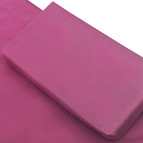 Lettino prendisole con baldacchino e cuscini rosa