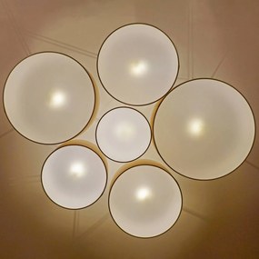 Euluna Lodge plafoniera, a 6 luci, beige