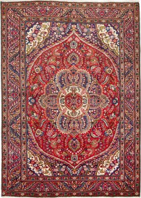 Tabriz Tappeto 200x280 Rosso (Iran) Annodato A Mano