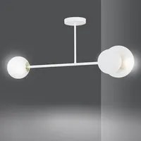 Lampada a Soffitto Minerva, Bianco, Acciaio, 80x40x15 cm, EPIKASA