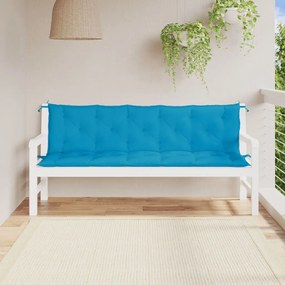 Cuscini Per Panca 2 Pz Azzurri 180x50x7 Cm İn Tessuto Oxford /