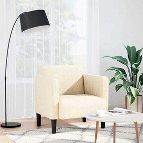 Divano Sedia Con Braccioli Crema 54 Cm Tessuto A Coste /