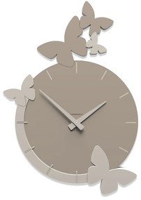 CalleaDesign Orologio Farfalle color tortora