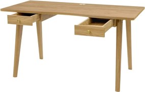 Scrivania con effetto rovere 70x140 cm Nice – Woodman