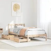 Letto senza Materasso 90x190 cm in Legno Massello di Pino 3301461