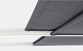 Pergola In Alluminio 3x3,6 m Gazebo Bianco Con Tettuccio Scorrevole Grigio Noah Bizzotto