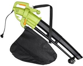 Aspirafoglie Soffiatore Elettrico Da Giardino 3 in 1 Aspiratore Trituratore Soffia Foglie 3000 W 270 Km/h Con Sacca Raccolta Da 45 L Rotelle e Tracolla Manutenzione Giardino Spazi Esterni Cortile