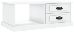 Tavolino da Salotto Bianco 90x50x35 cm in Legno Multistrato