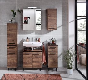 Mobile marrone sotto il lavabo in rovere 60x53 cm Set 374 - Pelipal