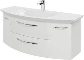 Mobile da bagno sospeso sotto lavabo L 119 x H 48 x P 46.2 cm bianco, 2 cassetti, 2 ante PELIPAL Cassca