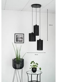 Brilagi - Lampadario a cavo TUBES 3xE27/15W/230V nero