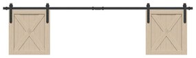 Kit Anta Scorrevole Per Armadio 200 Cm İn Acciaio Al Carbonio /