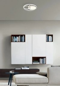 Plafoniera LED design Yanira, bianco Ø 60 cm, luce con 3 temperature di colore dimmerabile NOVECENTO