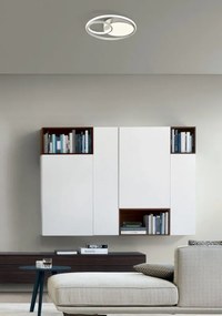 Plafoniera LED Yanira Ø 60 cm bianco IP20 cct da bianco caldo a bianco freddo con regolazione di temperatura, 2880 lumen NOVECENTO