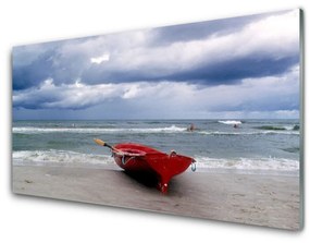 Pannello retrocucina Barca, Spiaggia, Mare, Paesaggio 100x50 cm