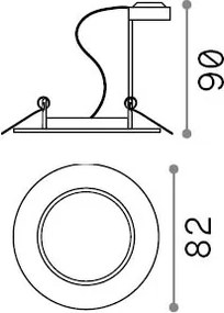 Ideal Lux - Faretto da incasso SWING 1xGU10/28W/230V Ø 8,2 cm cromo lucido