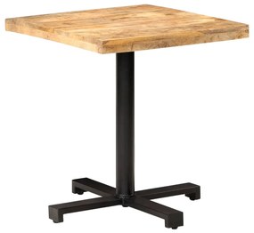 Tavolino Da Bistrot Quadrato 70x70x75 Cm Legno Di Mango Grezzo /