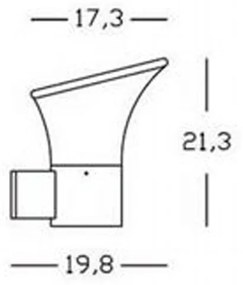 Applique Da Esterno Moderna Belen Alluminio E Termoplastica Grigio 1 Luce E27