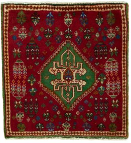 Shiraz Tappeto 60 x 60 Rosso (Iran) Annodato A Mano