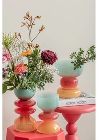Vaso rosso/blu in vetro (altezza totale 20,5 cm) Summer Vibes – PT LIVING
