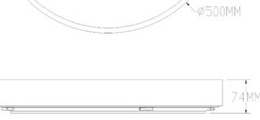 Zuma Line MS724-R500-AB - Luce LED dimmerabile NADI LED/50W/230V diametro 50 cm brass+RC