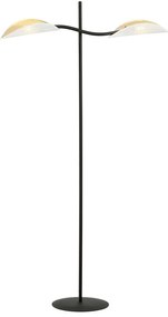 Piantana Contemporaneo Ares Acciaio Nero 2 Luci E14 Ip20