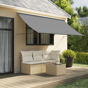 Tenda Da Sole Retrattile Antracite 300x150 Cm Tessuto E Acciaio /