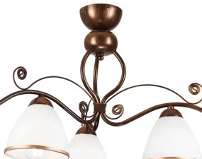 Lampadario a plafone RETRO 3xE27/60W/230V patina di bronzo