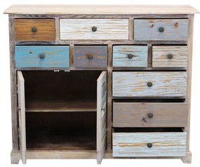 COLORWOOD - credenza multicassetto in legno colorato