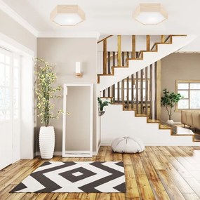 Plafoniera HEX NATURALE 1xE27/60W/230V d. Pino da 32 cm