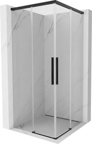 Mexen Rox Duo cabina doccia scorrevole 75 x 75 cm, trasparente, nero - 8C2D-075-075-70-00