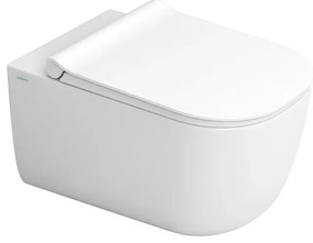 Wc sospeso Rimless Mirto in ceramica lucida con scarico a parete