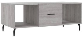 Tavolino da salotto grigio sonoma 102x50x40cm legno multistrato