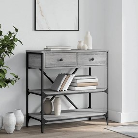 Tavolino Consolle Grigio Sonoma 75x34,5x75cm Legno Multistrato /