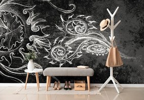 Carta da parati autoadesiva – Disegno straordinario in bianco e nero