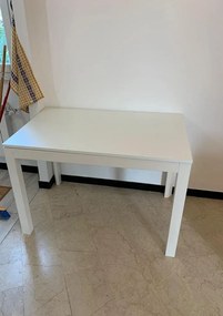 Tavolo da pranzo allungabile bianco  rettangolare  130 x 85