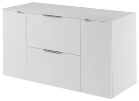 Mobile da bagno sotto lavabo Neo bianco laccato L 120 x H 65 x P 48.3 cm 2 cassetti 2 ante, lavabo non incluso