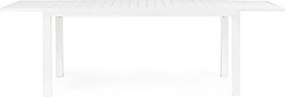 Tavolo In Alluminio Bianco Allungabile Da Esterno 100x200-300 Cm Hilde Bizzotto