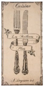 Insegna in metallo 25x50 cm Meilleurs Plats - Antic Line