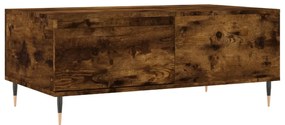 Tavolino da salotto rovere fumo 90x50x36,5 cm legno multistrato